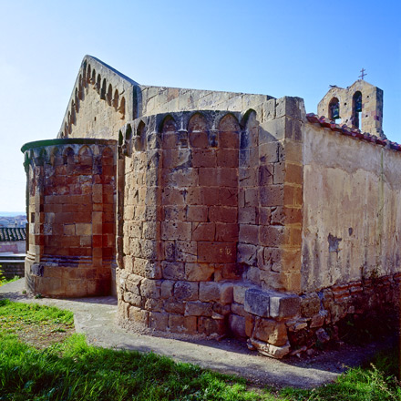 Villamar (Medio Campidano), �glise de san Pietro, ext�rieur: abside